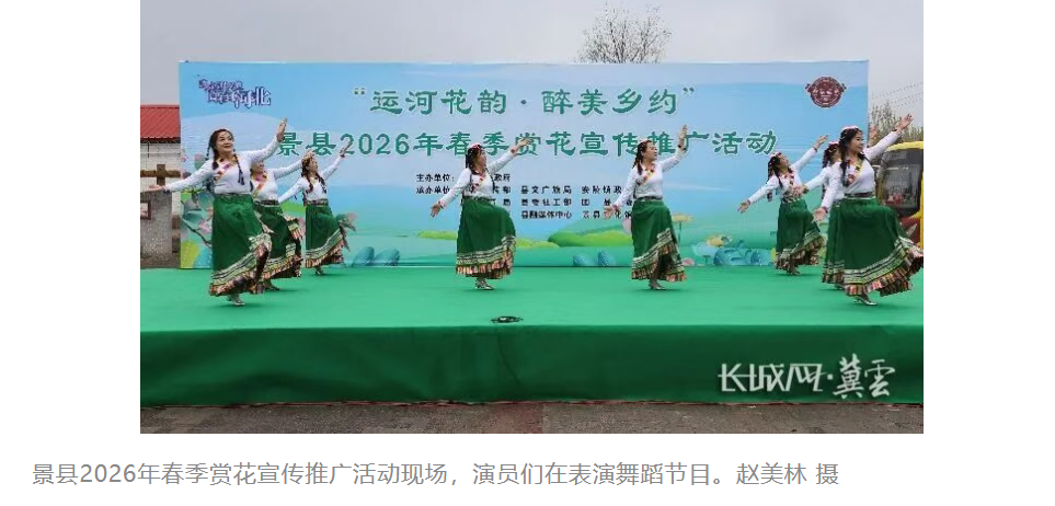 海棠映运河 衡水景县把春天藏进了花海里
